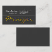 Het hedendaagse, grijze Gele Visitekaartje van het (Voorkant / Achterkant)