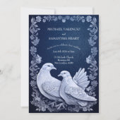 Het hedendaagse hedendaagse witte doven huwelijk kaart (Voorkant)