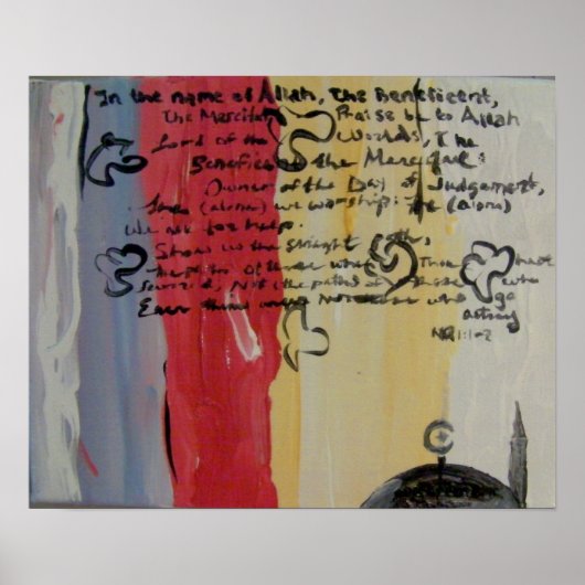 Het hedendaagse islamitische moderne kunstschilder poster (Voorkant)