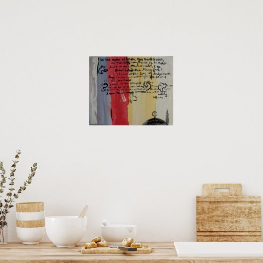Het hedendaagse islamitische moderne kunstschilder poster (Keuken)