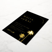 Het hedendaagse Kaastal bruiloft Folie Uitnodiging (Gedraaid)