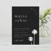 Het hedendaagse Kaastal bruiloft Kaart (Staand voorkant)