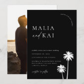 Het hedendaagse Kaastal bruiloft Kaart (Voorkant / Achterkant)