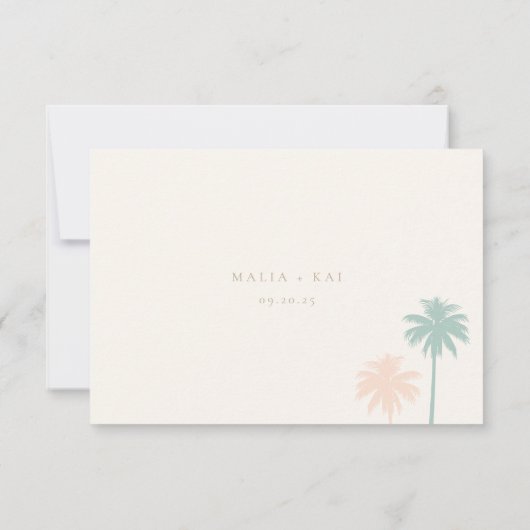 Het hedendaagse Kathodee Maalkeuzeweduwschap RSVP Kaartje (Achterkant)