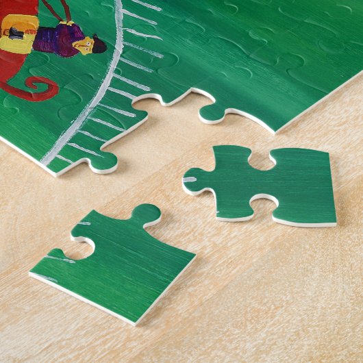 Het hedendaagse kunst van het paardenras Acrylverf Legpuzzel (Zijkant)