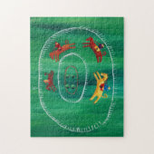 Het hedendaagse kunst van het paardenras Acrylverf Legpuzzel (Verticaal)