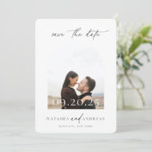 Het hedendaagse Lijst van de Arch Wedden sparen de Save The Date (Staand voorkant)