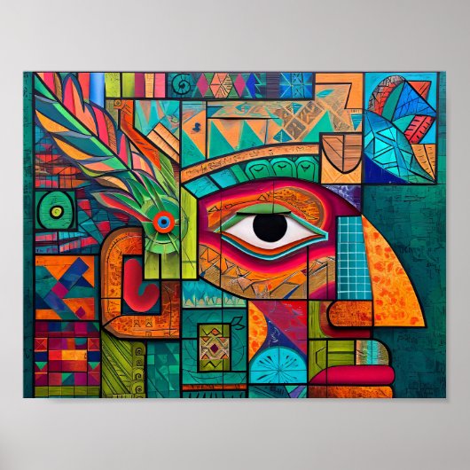 Het hedendaagse Maya-visioen: Abstracte tijdperken Poster (Voorkant)