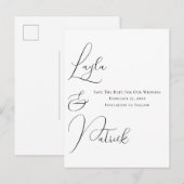 Het hedendaagse Minimale Band bewaart de Datum Briefkaart (Voorkant / Achterkant)