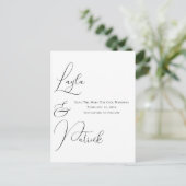 Het hedendaagse Minimale Band bewaart de Datum Briefkaart (Staand voorkant)