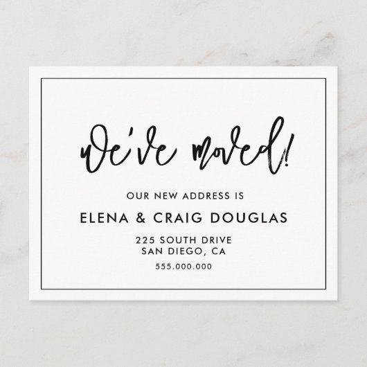 Het hedendaagse moderne briefkaart van de aankondi (Voorkant)