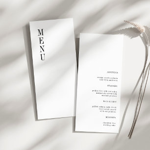 Het hedendaagse Moderne Minimale Menu van het Binn