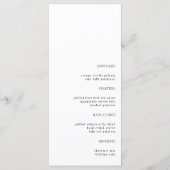 Het hedendaagse Moderne Minimale Menu van het Binn (Achterkant)