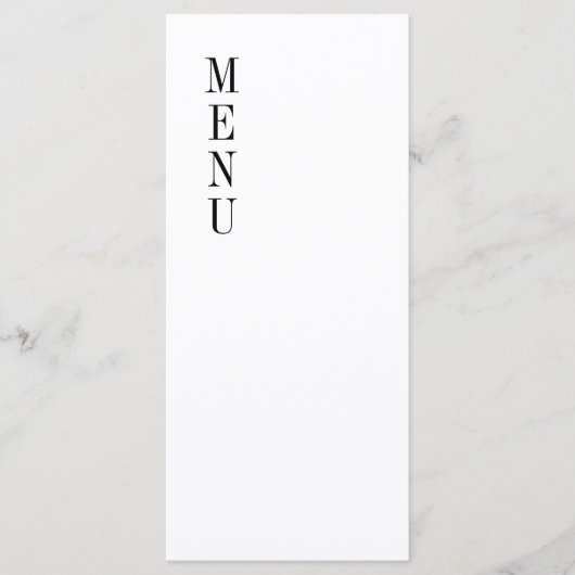 Het hedendaagse Moderne Minimale Menu van het Binn (Voorkant)