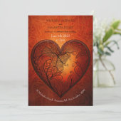 Het hedendaagse moderne, verbrande Oranje huwelijk Kaart (Staand voorkant)