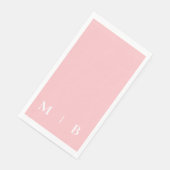 Het hedendaagse Monogram Blush Weddenschap Servet (Hoek)