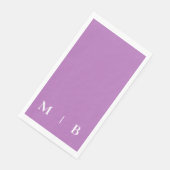 Het hedendaagse Monogram Orchid Wedding Servet (Hoek)