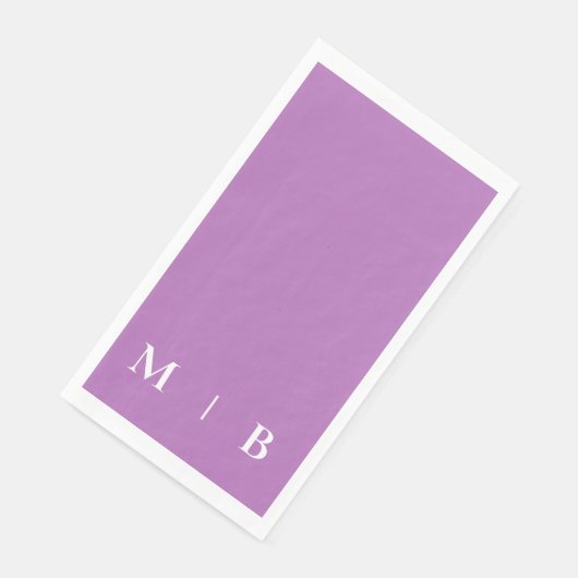 Het hedendaagse Monogram Orchid Wedding Servet (Hoek)