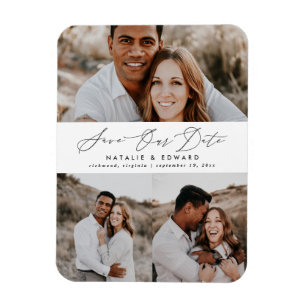 Het hedendaagse multi-fototypografie van het huwel magneet