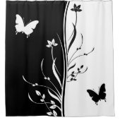 Het hedendaagse opvallende Zwart-witte natuur insp Douchegordijn (Voorkant)