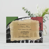 Het hedendaagse Roman Coliseum Dinner Party nodigt Kaart (Staand voorkant)