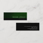 Het hedendaagse Skinny Green Black Visitekaartje (Voorkant / Achterkant)