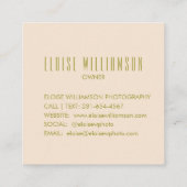 Het hedendaagse Trendy Chic Bold Typography Green Vierkante Visitekaartje (Achterkant)