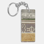Het hedendaagse Tribale Patroonschilderen Sleutelhanger (Voorkant Links)