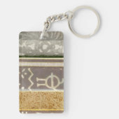 Het hedendaagse Tribale Patroonschilderen Sleutelhanger (achterkant)