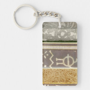 Het hedendaagse Tribale Patroonschilderen Sleutelhanger