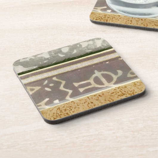 Het hedendaagse Tribale Patroonschilderen van het  Bier Onderzetter (Linkerzijde)