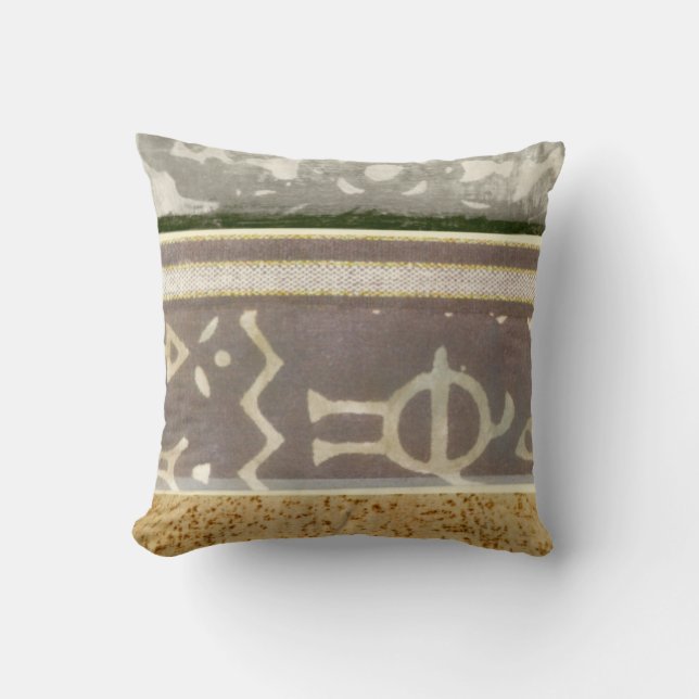 Het hedendaagse Tribale Patroonschilderen van het  Kussen (Voorkant)