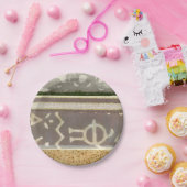 Het hedendaagse Tribale Patroonschilderen van het  Papieren Bordje (Feest)