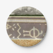 Het hedendaagse Tribale Patroonschilderen van het  Papieren Bordje (Voorkant)