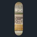 Het hedendaagse Tribale Patroonschilderen van het  Persoonlijk Skateboard<br><div class="desc">Een hedendaags tribaal patroonschilderij dat het beton mengt met het abstract. De veelvoudige kleur van de paneellaag naast elkaar,  vertellend een complex verhaal. Dit zou een geweldig cadeau zijn voor een geliefde!</div>