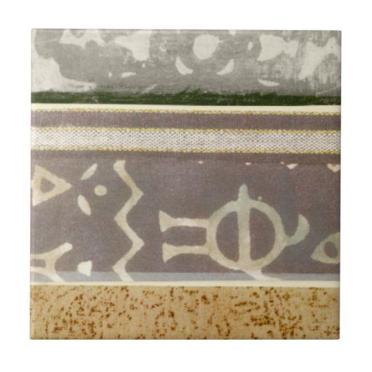 Het hedendaagse Tribale Patroonschilderen van het  Tegeltje (Voorkant)