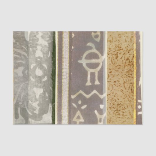 Het hedendaagse Tribale Patroonschilderen van het  Tissuepapier (Voorkant)