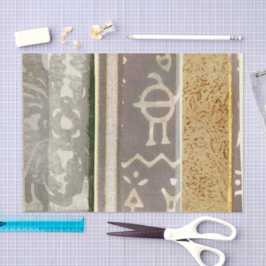 Het hedendaagse Tribale Patroonschilderen van het Tissuepapier (Craft)