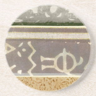 Het hedendaagse Tribale Patroonschilderen Zandsteen Onderzetter