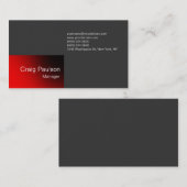 Het hedendaagse Visitekaartje van Trend Gray Red C (Voorkant / Achterkant)