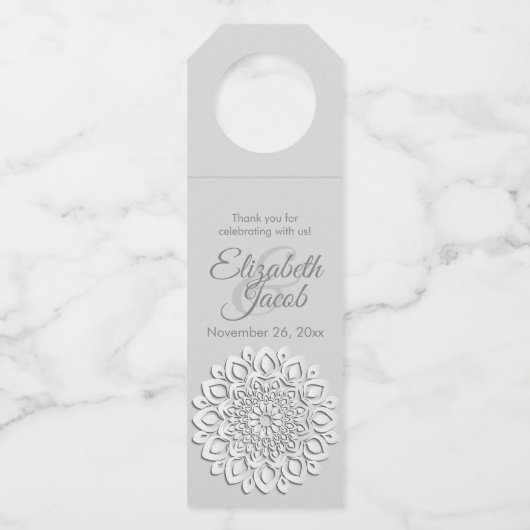 Het hedendaagse witboek snijdt het Mandala-huwelij Flessenhanger (Voorkant)