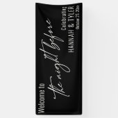 Het hedendaagse zwart is de avond voor het welkoms spandoek (Verticaal)