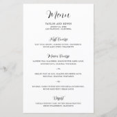 Het hedendaagse Zwarte en Witte Moderne Menu van d (Voorkant)