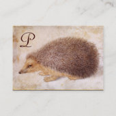 HET HEDGEHOG-Monogram, Pearl-papier Visitekaartje (Achterkant)