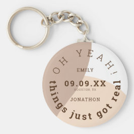 Het heeft alleen maar een echte bruine roam gespaa sleutelhanger