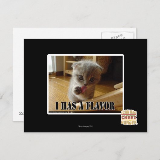 Het heeft een smaak briefkaart (Voorkant / Achterkant)