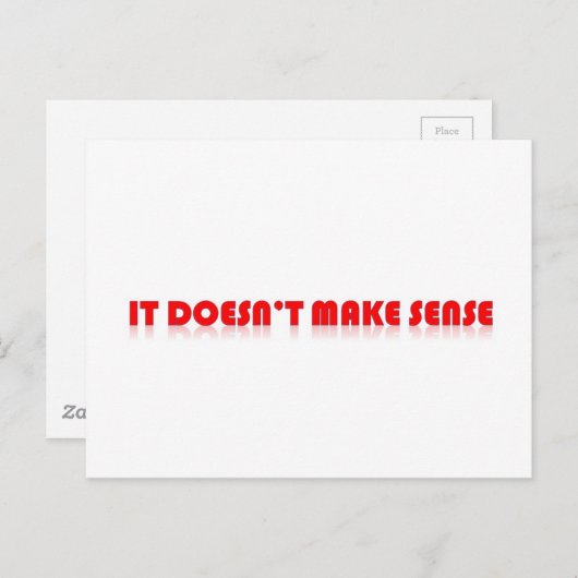 het heeft geen zin briefkaart (Voorkant / Achterkant)