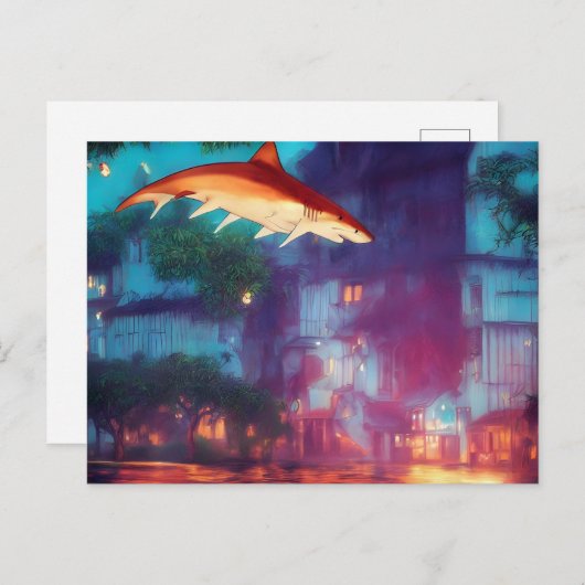 Het heeft haaien gerooid briefkaart (Voorkant / Achterkant)