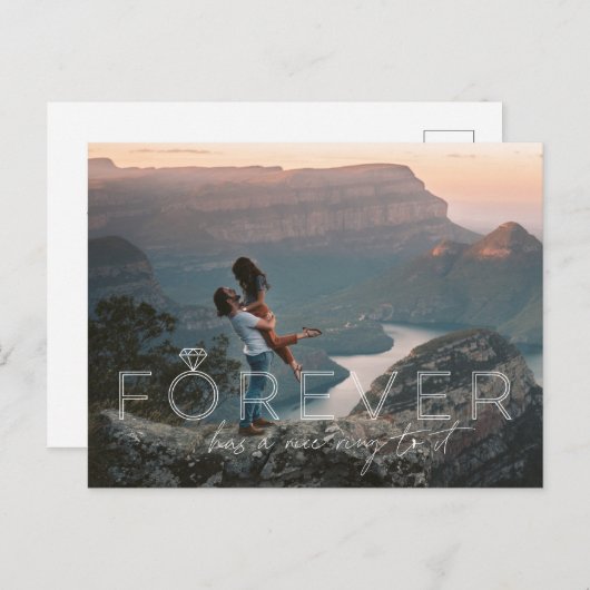 Het heeft nooit een mooie opdracht. | Foto-Verlovi Aankondigingskaart (Voorkant / Achterkant)