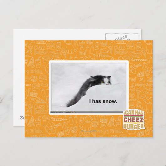 Het heeft sneeuw. briefkaart (Voorkant / Achterkant)